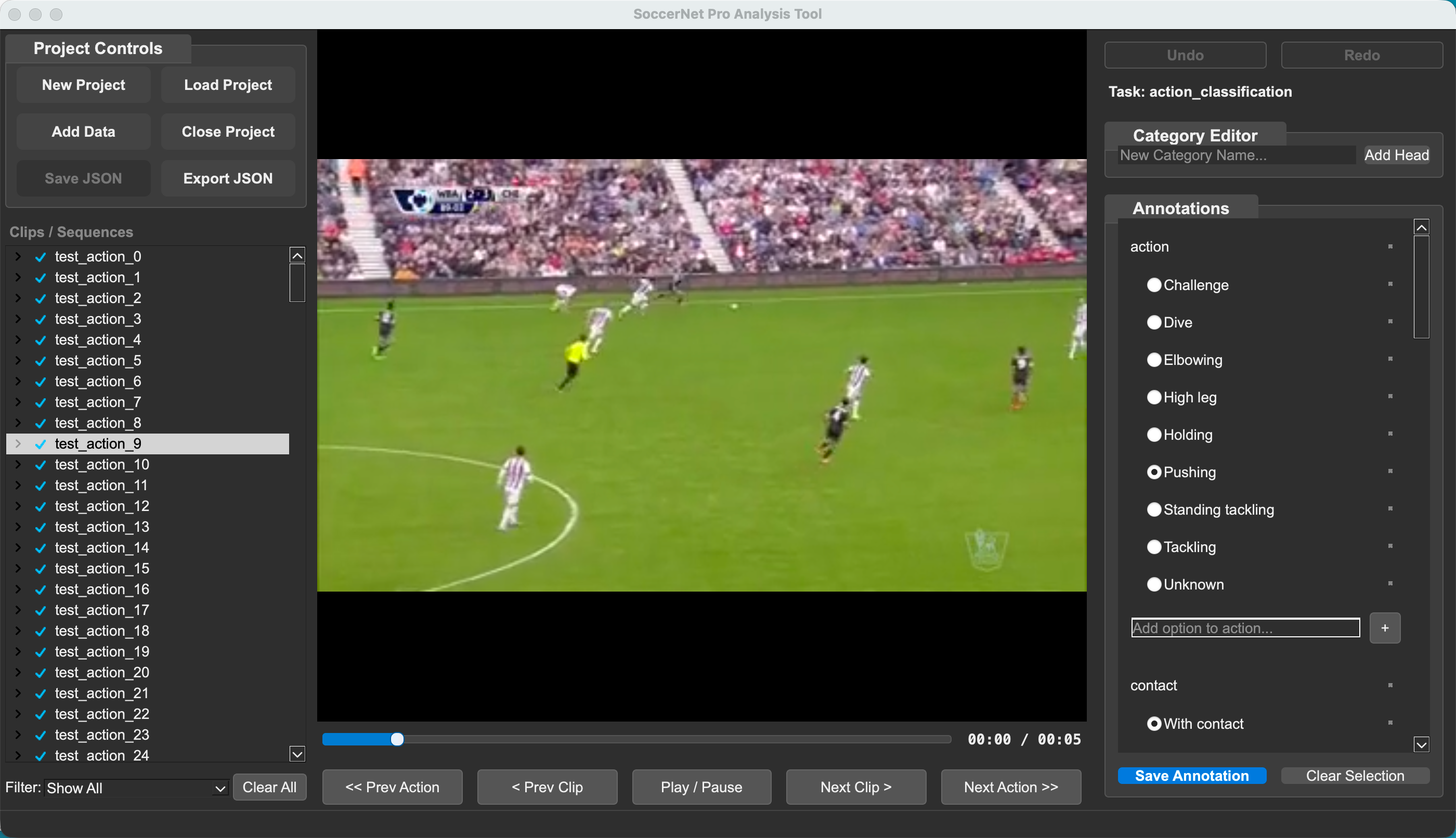 Classification Interface